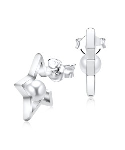 Pearl Star Silver Ear Stud STS-3267